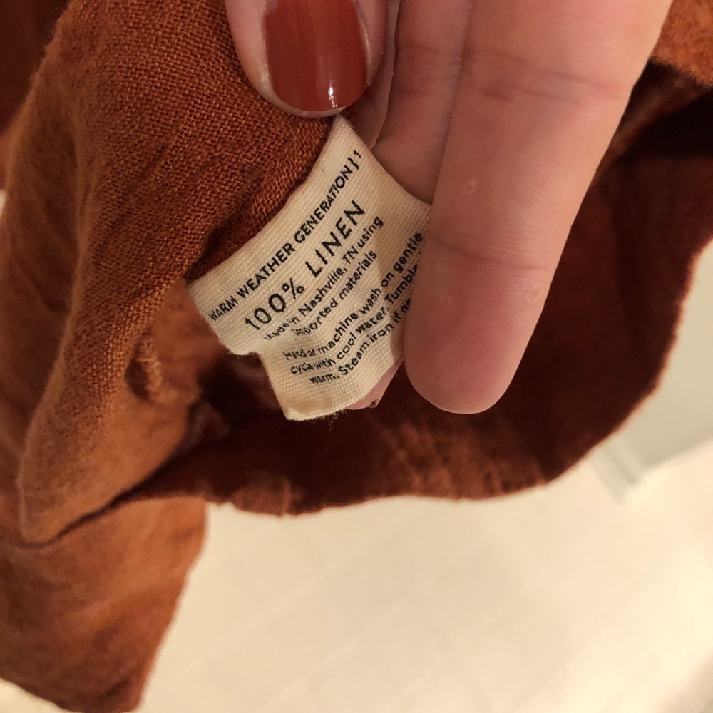 Elizabeth Suzann Petra Tank rust linen gauze S - Picture 4 of 4